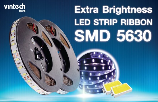 ไฟเส้น LED Strip 5630 ไม่กันน้ำ สีขาว Extra Bright