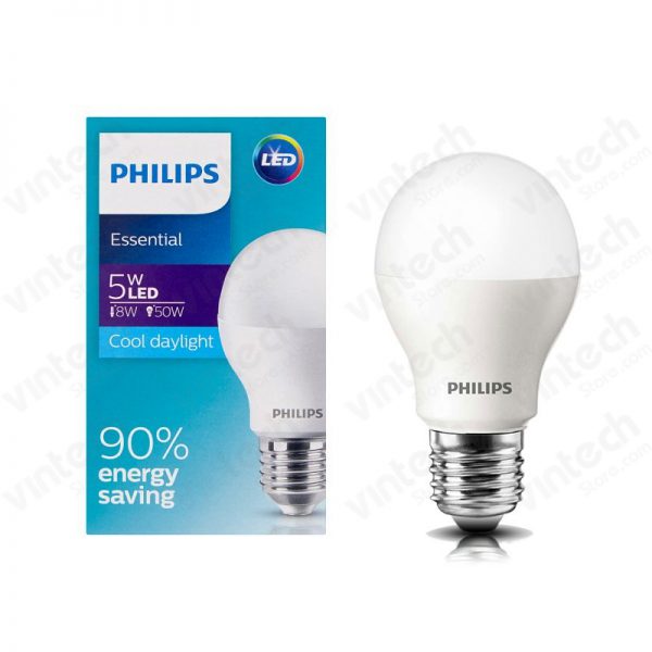 หลอดไฟ philips LED Essential Bulb E27 5W Daylight