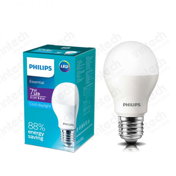 หลอดไฟ Philips LED Essential Bulb 7W Daylight