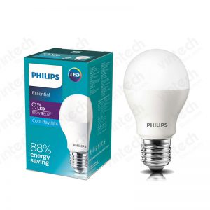 หลอดไฟ Philips LED essential Bulb E27 9W Daylight
