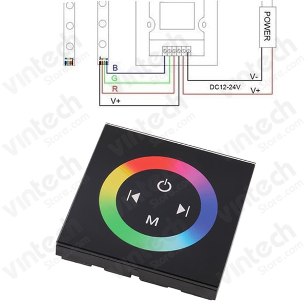 RGB Touch panel 12-24V 12A 