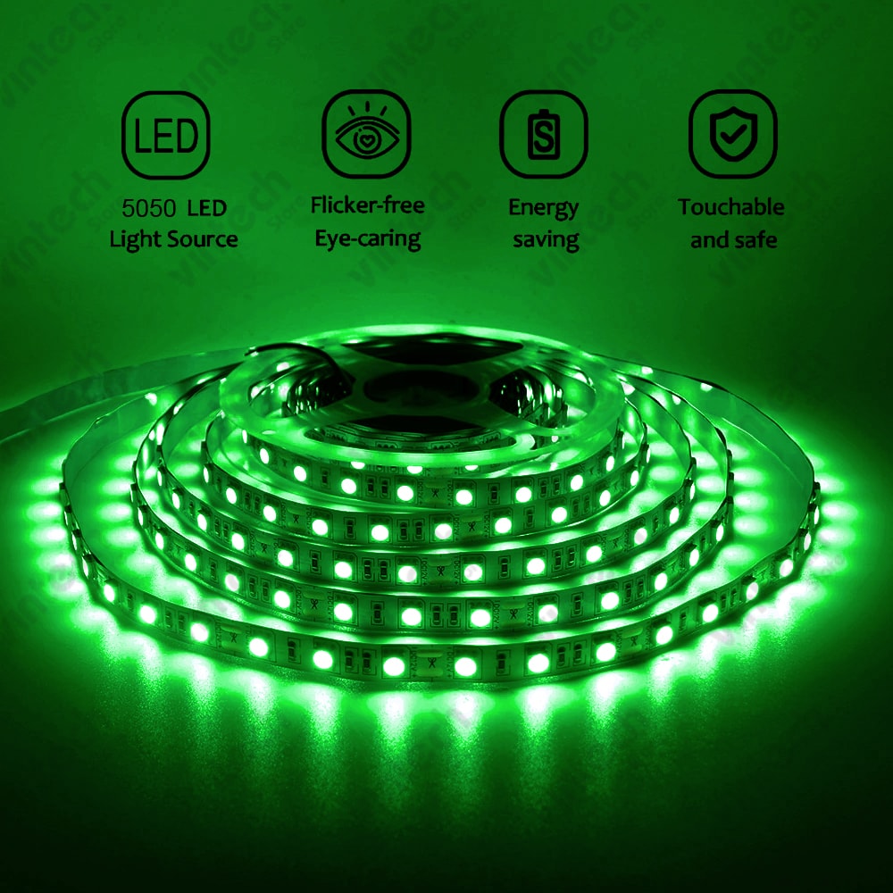 ไฟเส้น LED Strip SMD 5050 สีเขียว