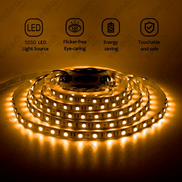 ไฟเส้น LED Strip SMD 5050 สีส้ม