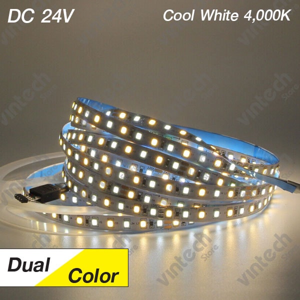 ไฟเส้น LED Strip Dual Color แสงขาว วอร์มไวท์ 24V
